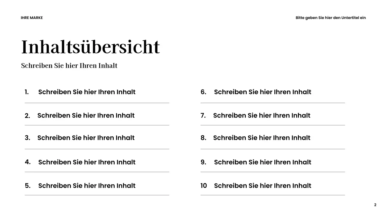 Braune moderne kreative Präsentation