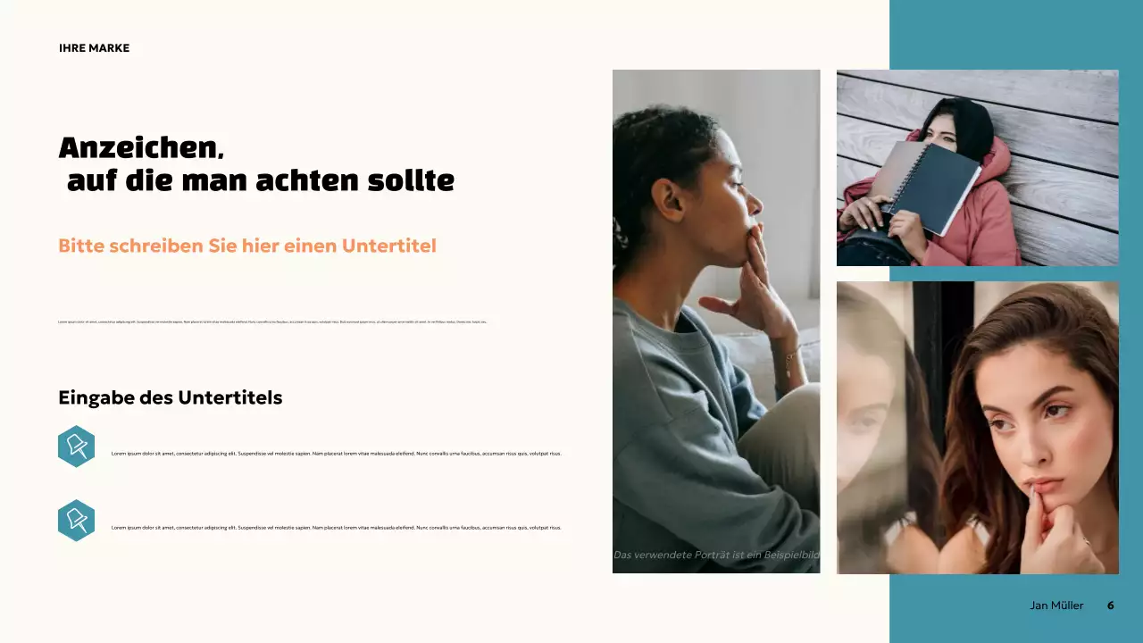 Orange Bold Präsentation zur psychischen Gesundheit