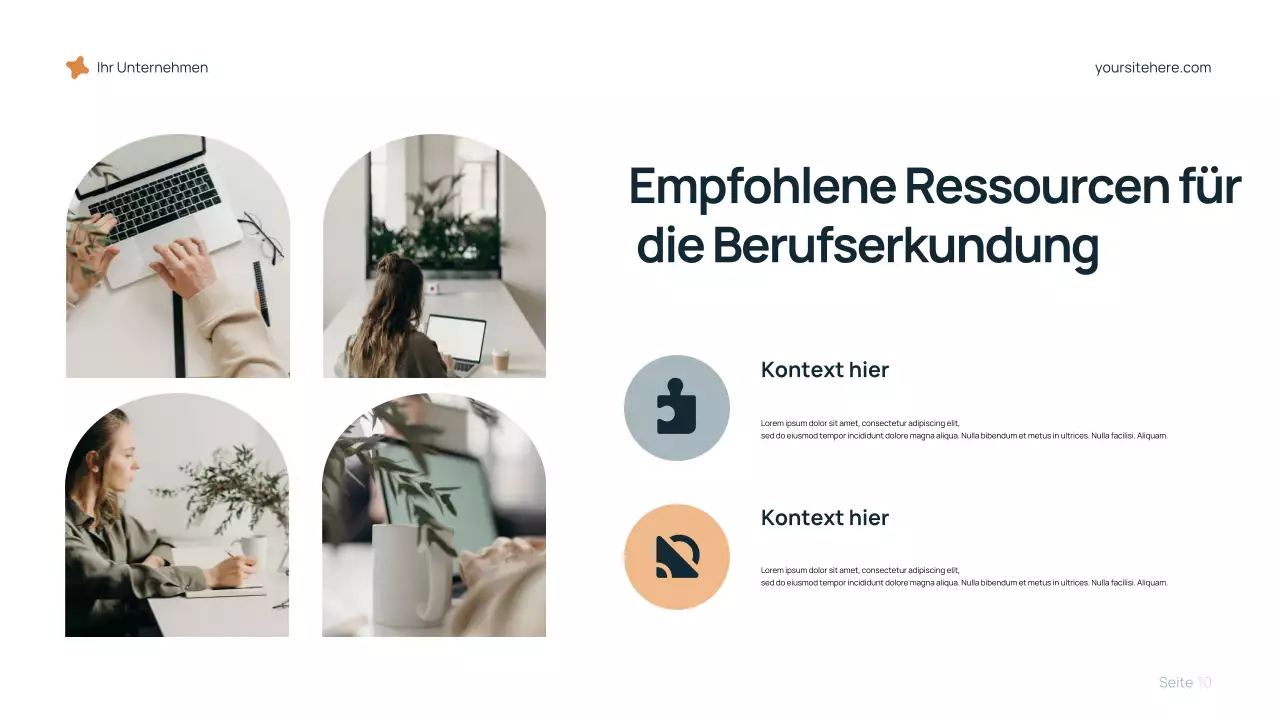 Blaue moderne Karrierepräsentation