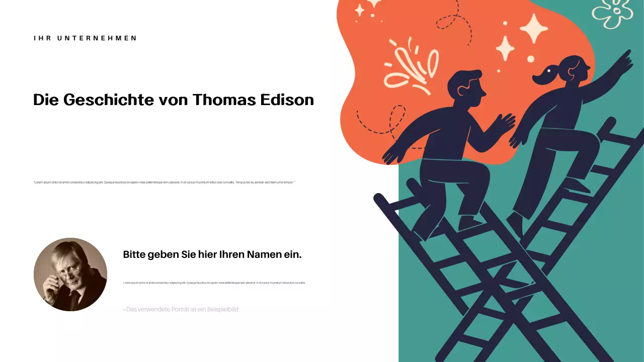 Orange Abstract Erfolgsvortrag Präsentation