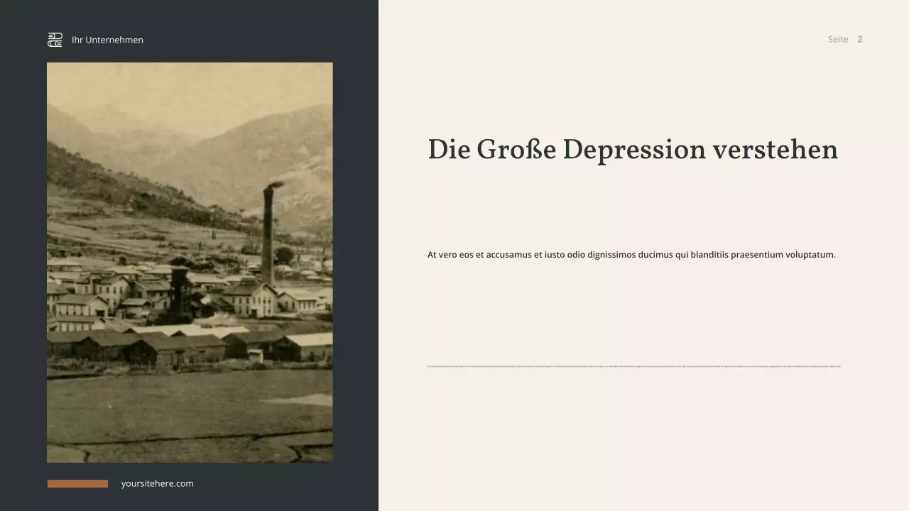 Braune Vintage-Geschichte Präsentation