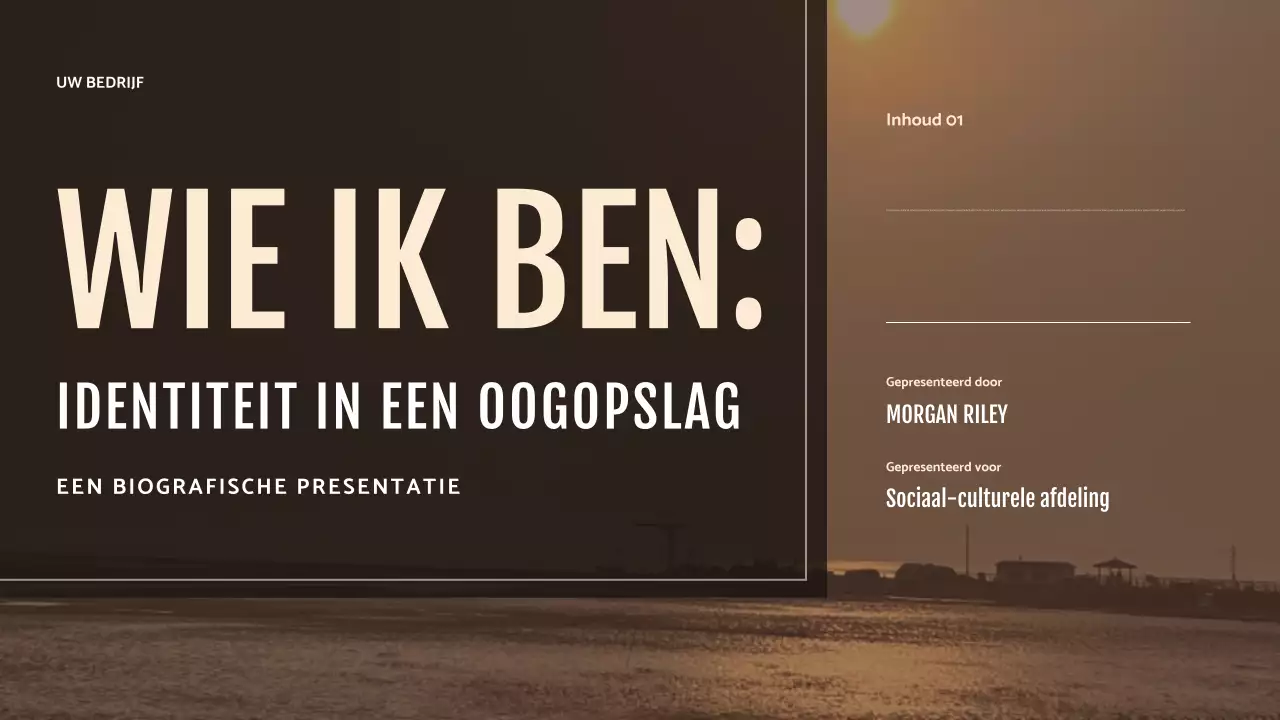 Bruine moderne identiteitspresentatie