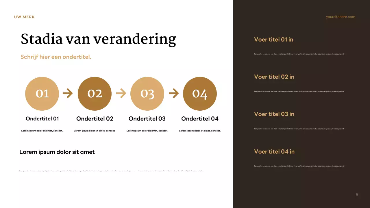 Bruine klassieke karakterpresentatie