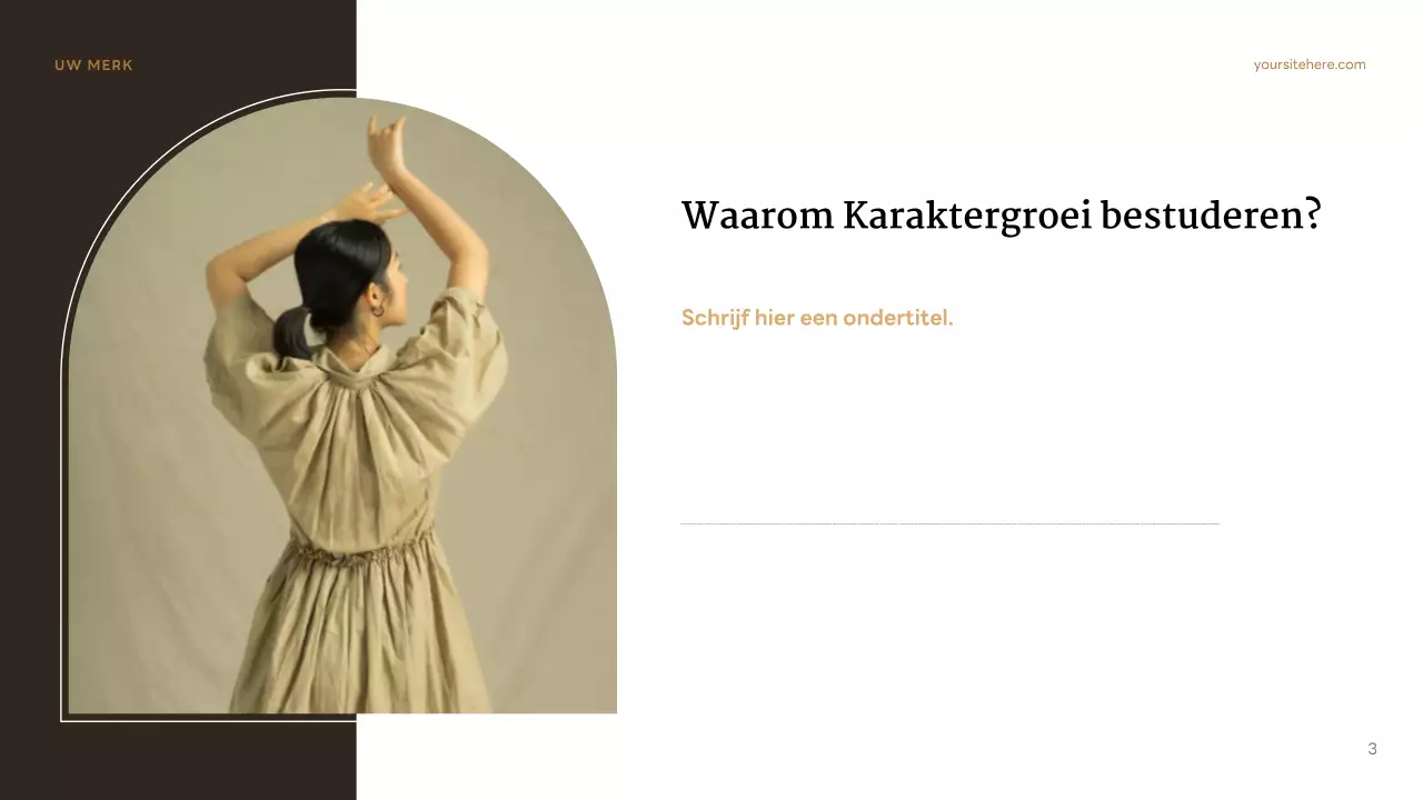 Bruine klassieke karakterpresentatie