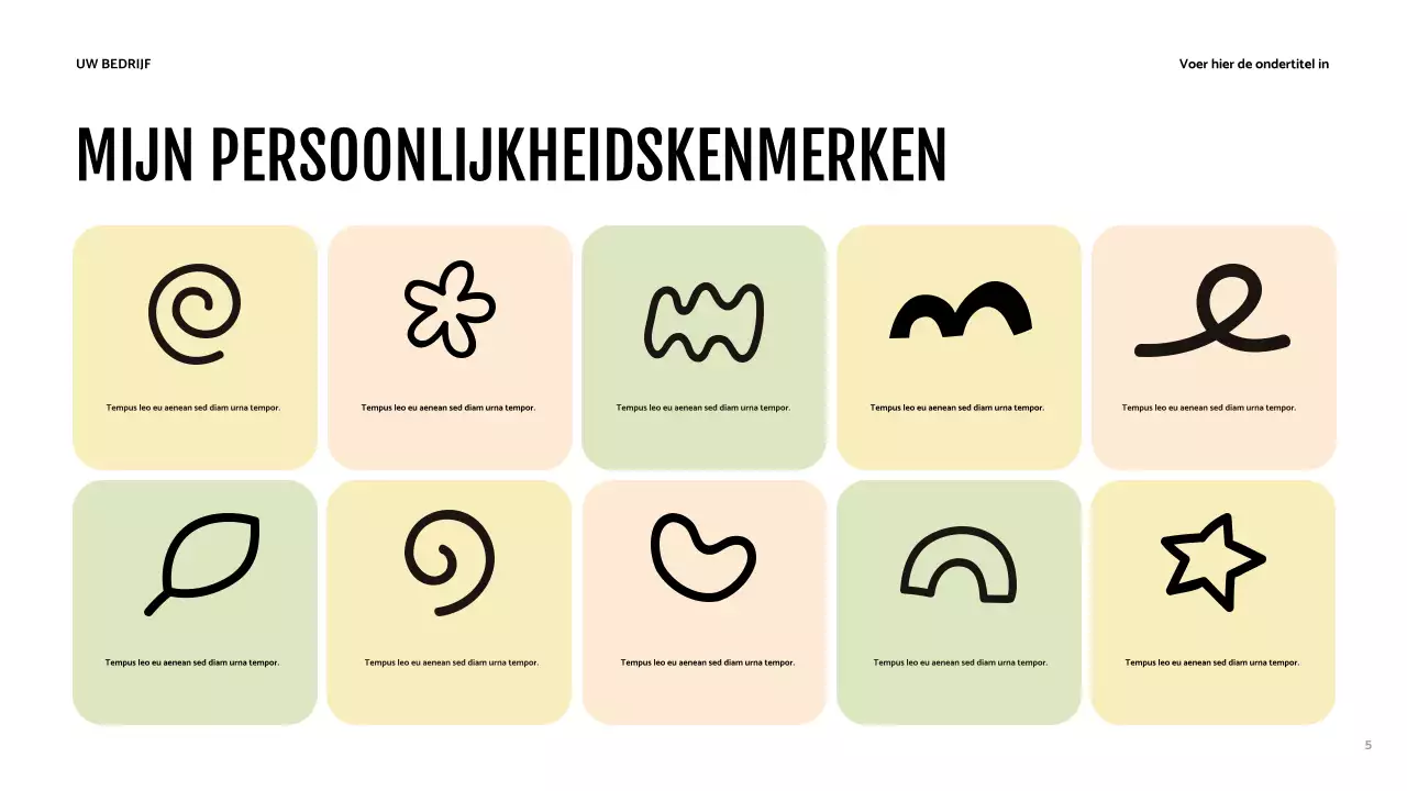 Bruine moderne identiteitspresentatie