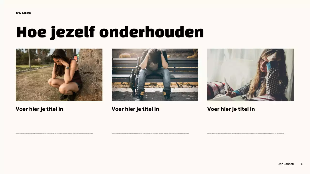 Oranje Vetgedrukte Mentale Gezondheidspresentatie