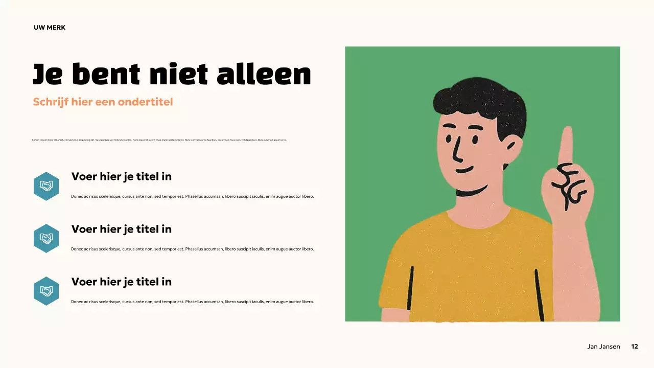 Oranje Vetgedrukte Mentale Gezondheidspresentatie