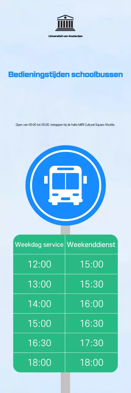 Hemelsblauwe Schone School Promotie