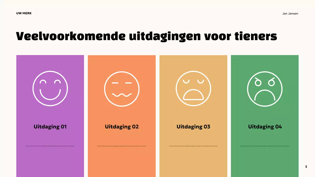 Oranje Vetgedrukte Mentale Gezondheidspresentatie