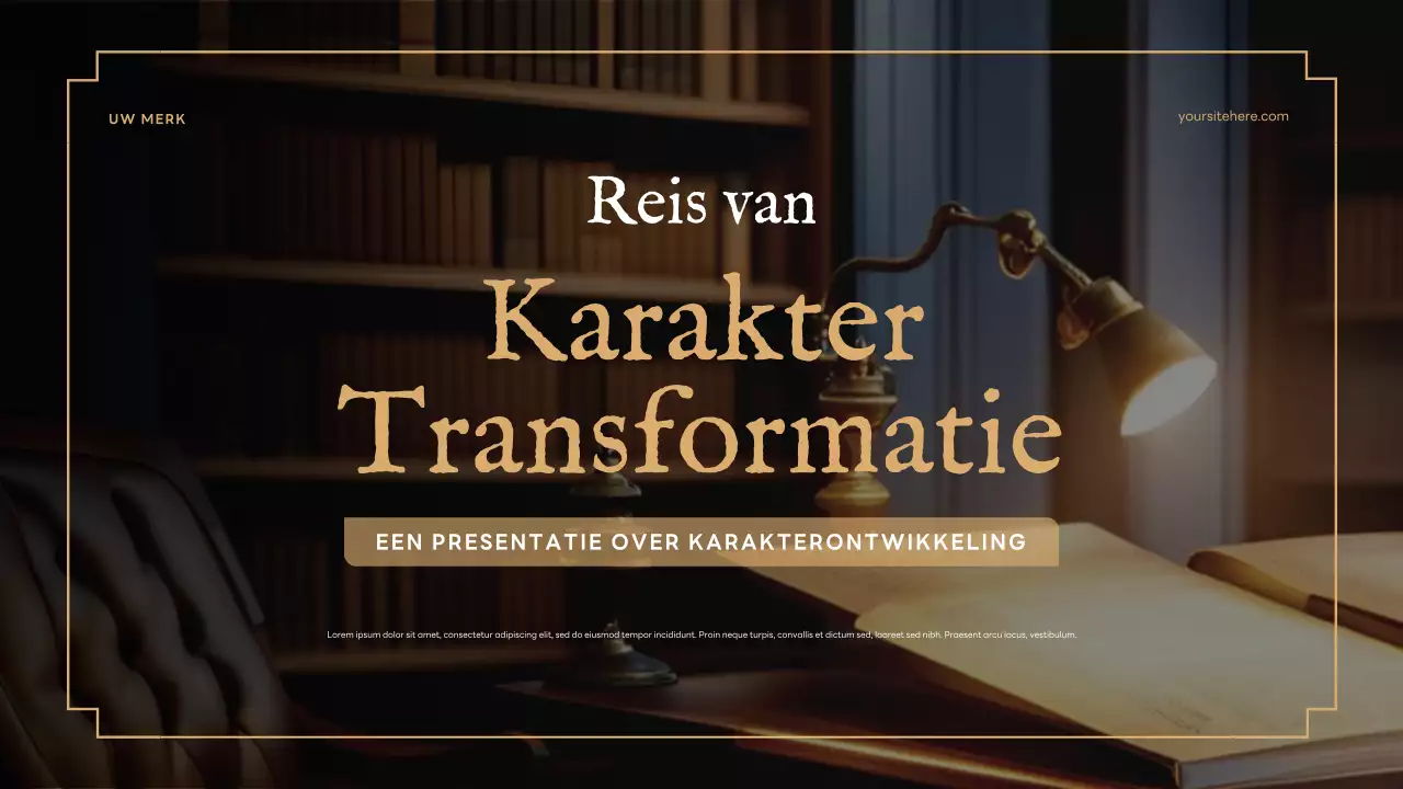 Bruine klassieke karakterpresentatie