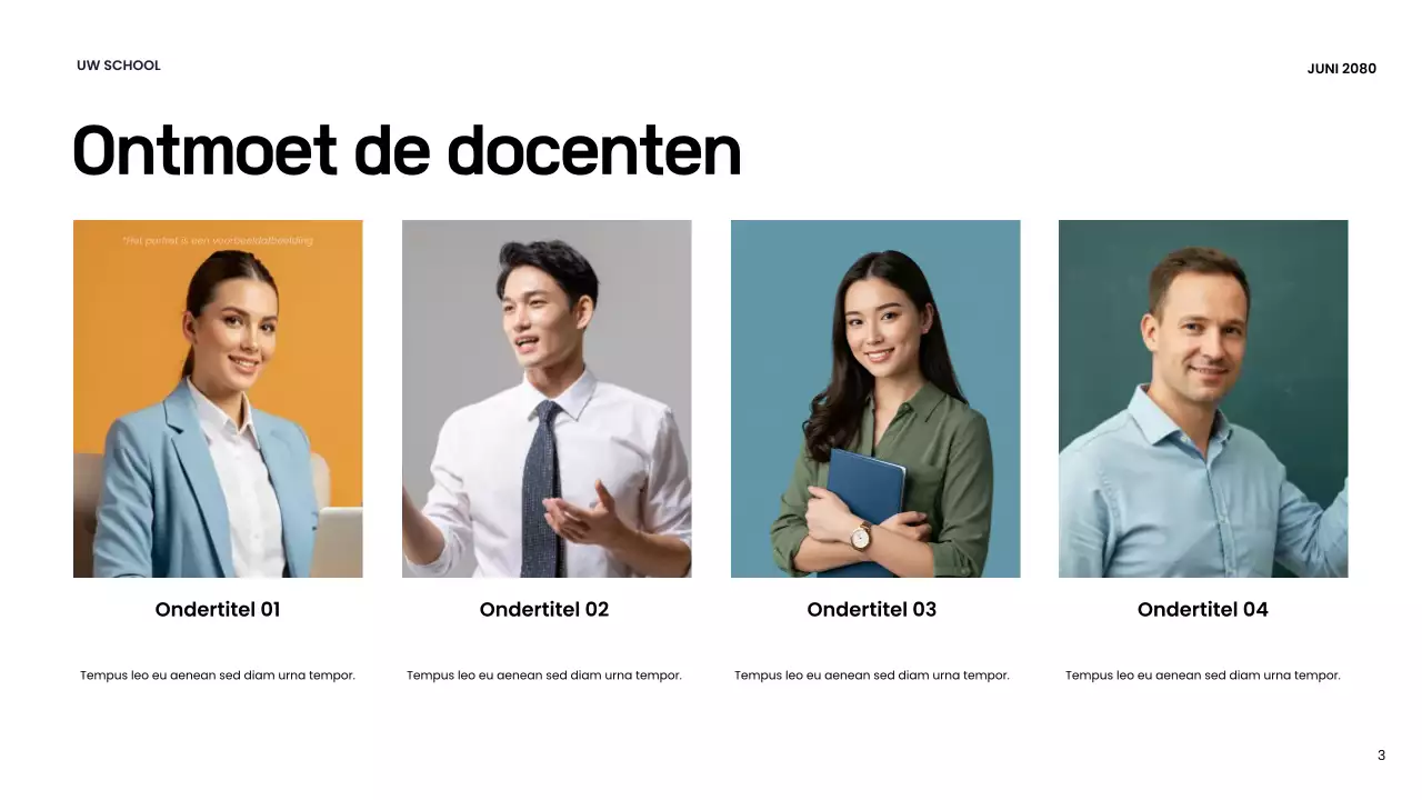 Presentatie van de Oranje Moderne School