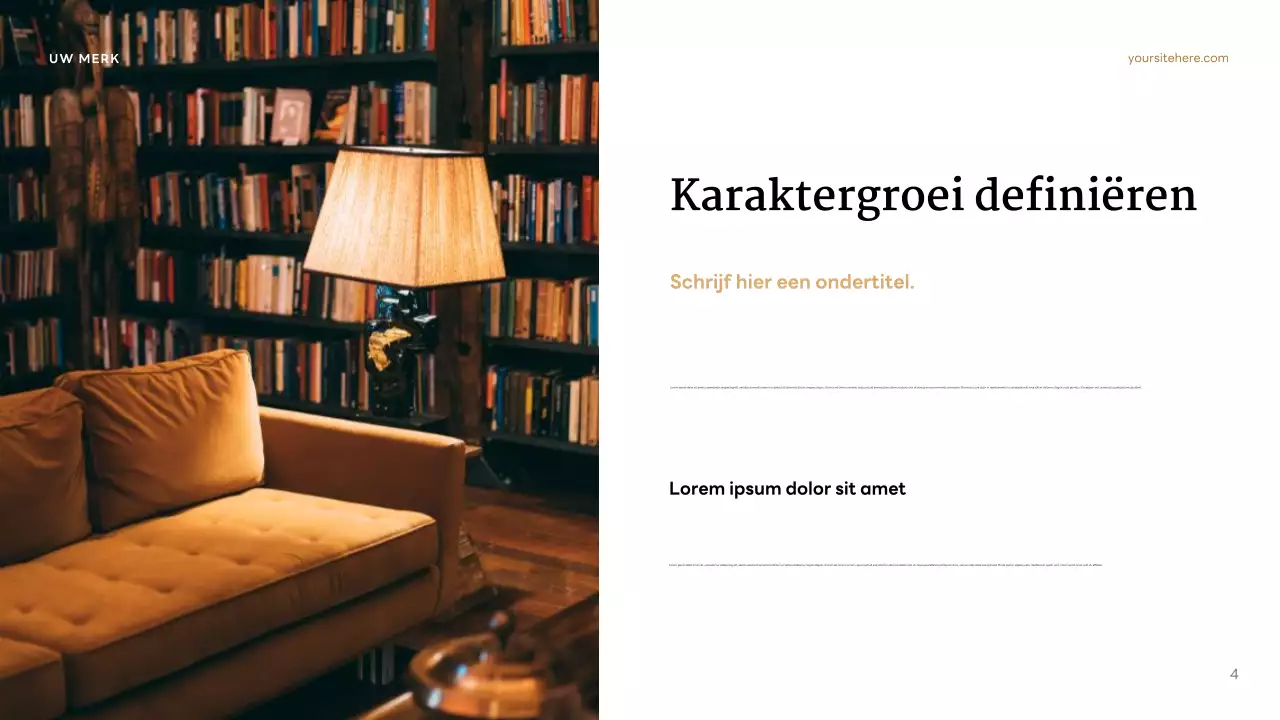 Bruine klassieke karakterpresentatie