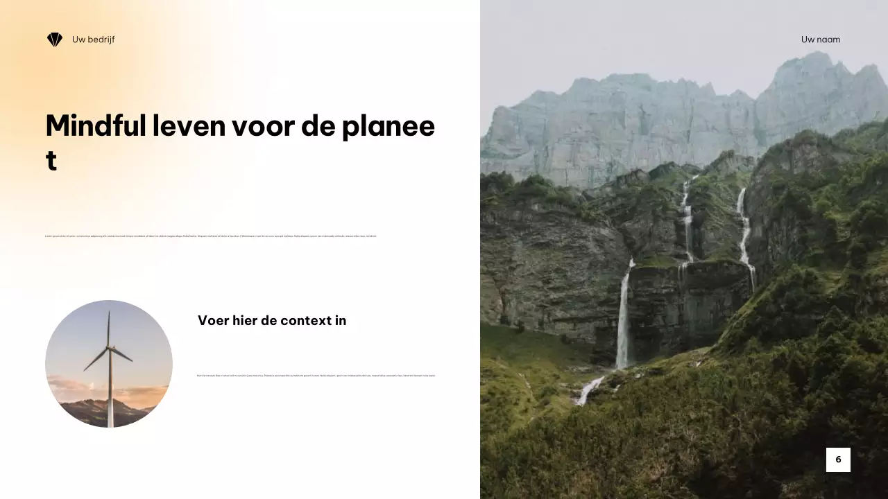 Oranje Minimalistische Klimaatpresentatie