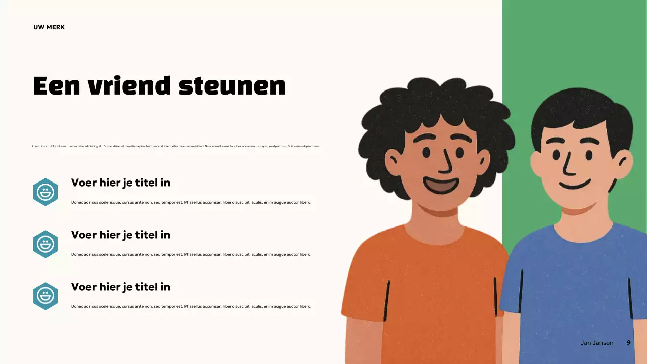 Oranje Vetgedrukte Mentale Gezondheidspresentatie