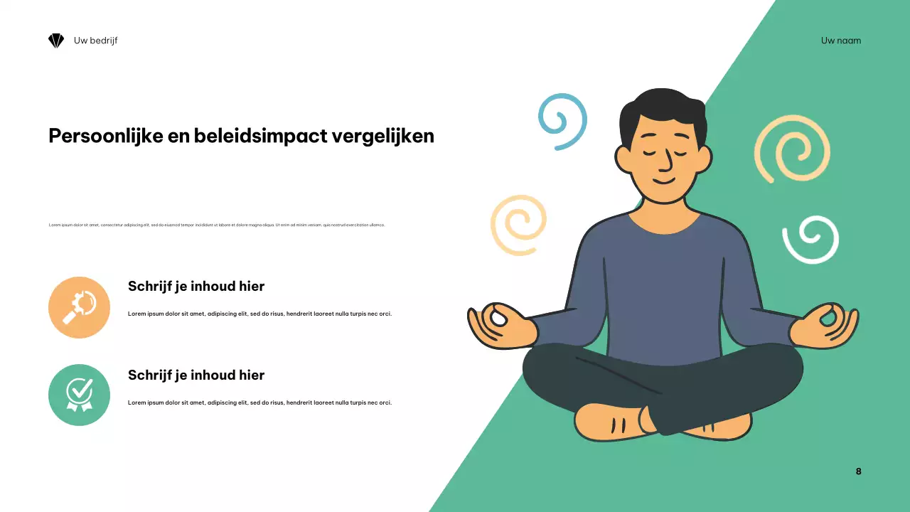 Oranje Minimalistische Klimaatpresentatie