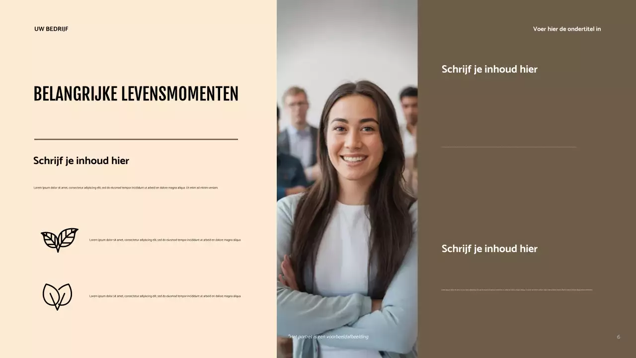 Bruine moderne identiteitspresentatie