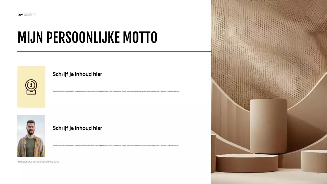 Bruine moderne identiteitspresentatie