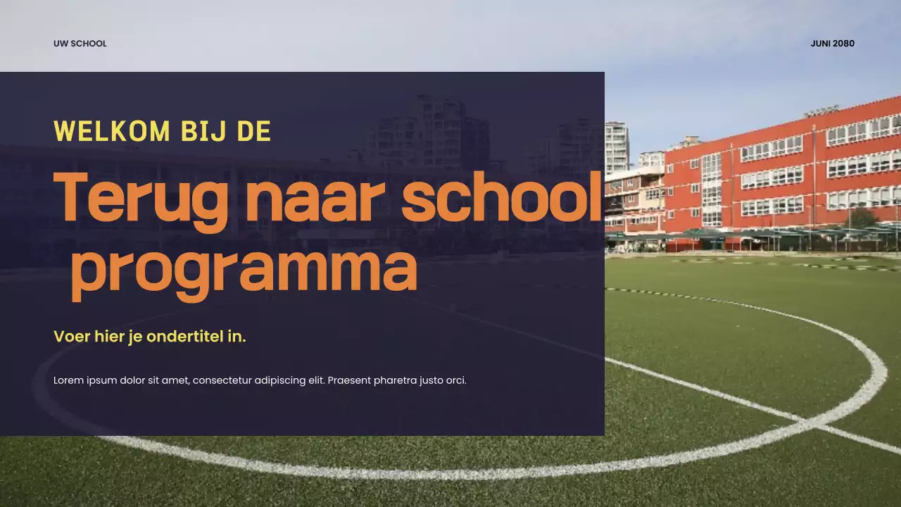 Presentatie van de Oranje Moderne School