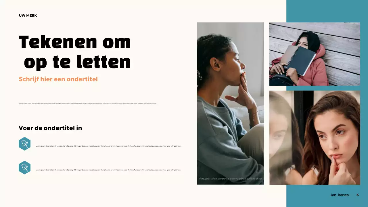 Oranje Vetgedrukte Mentale Gezondheidspresentatie