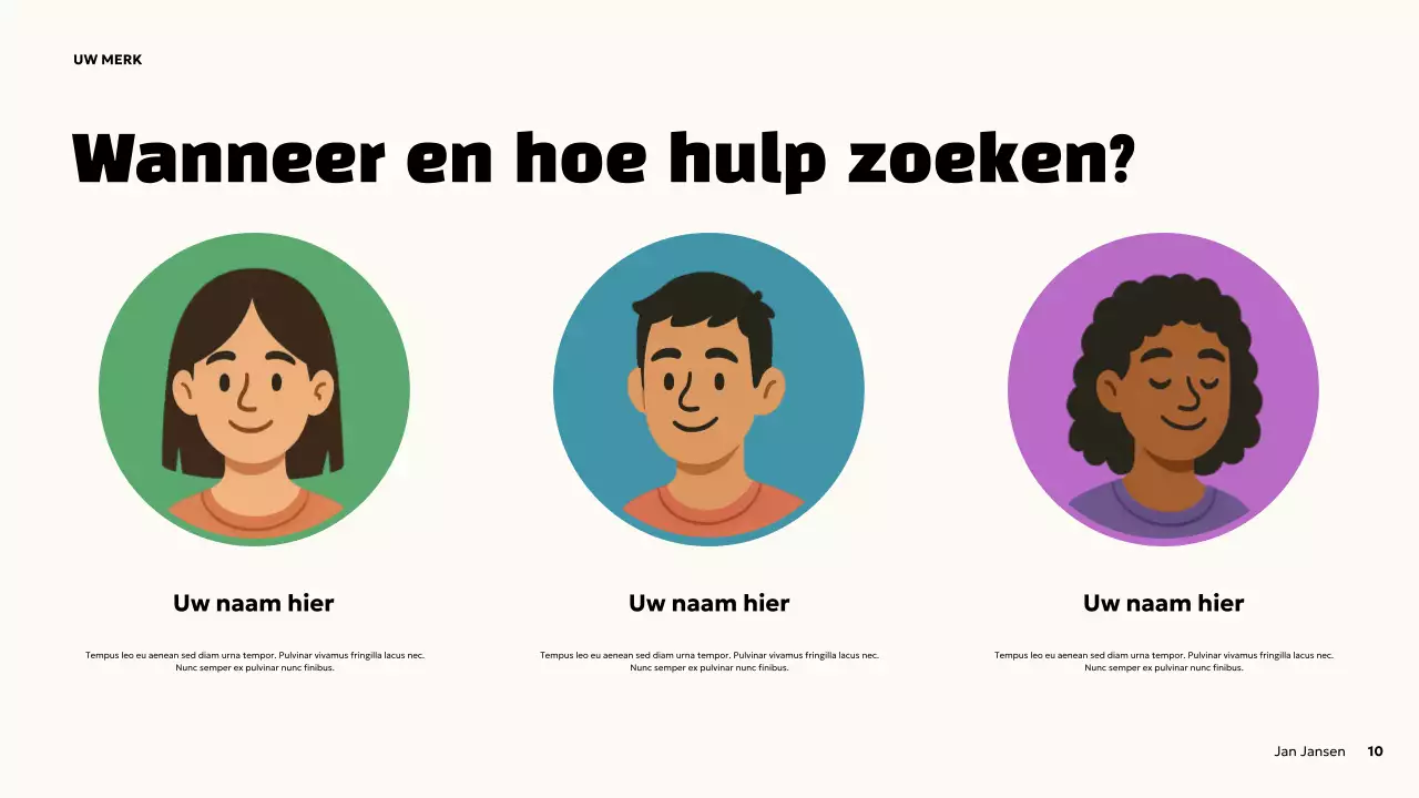 Oranje Vetgedrukte Mentale Gezondheidspresentatie