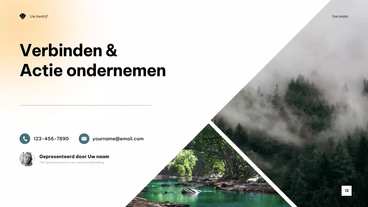 Oranje Minimalistische Klimaatpresentatie