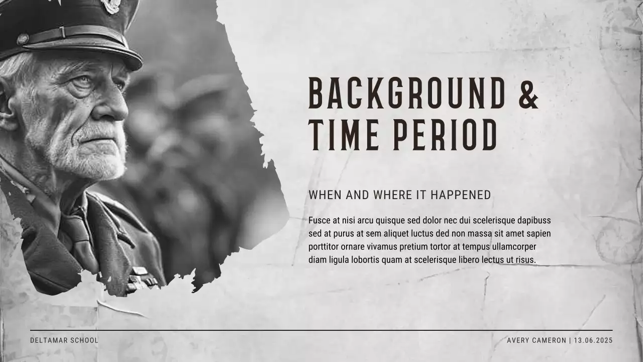 Apresentação de convite para evento histórico vintage bege