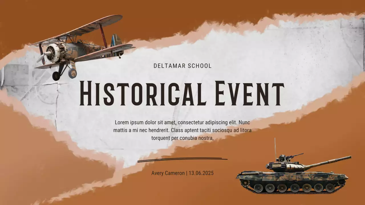 Beige Vintage Historical Event Invitation Presentation