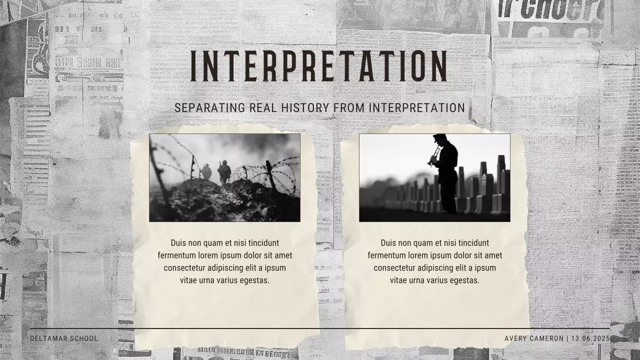 Apresentação de convite para evento histórico vintage bege