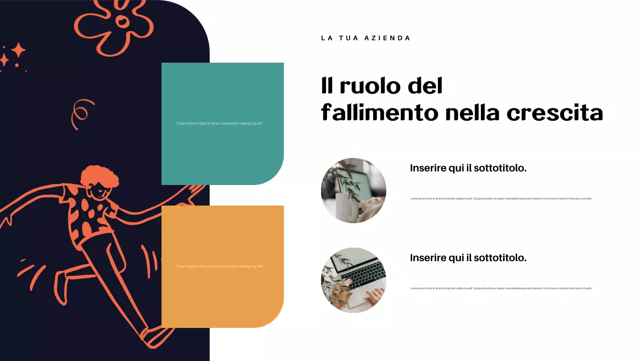 Presentazione della lezione di successo astratta arancione