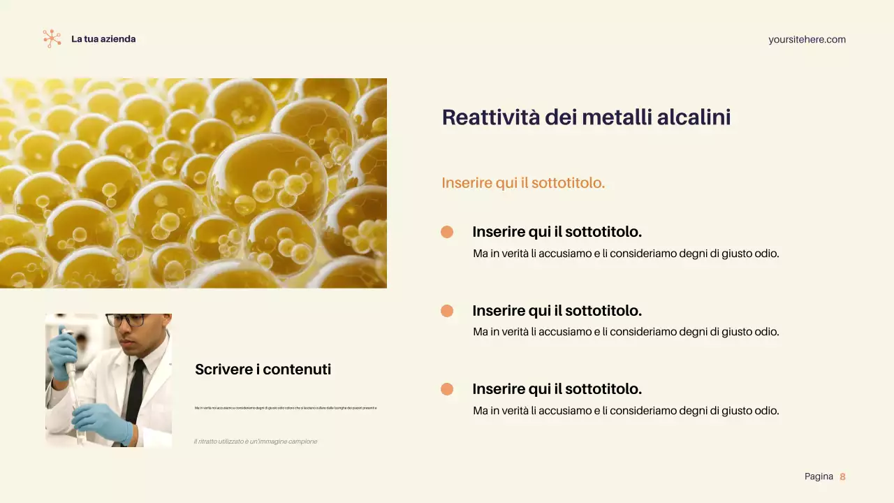Presentazione della scienza moderna viola