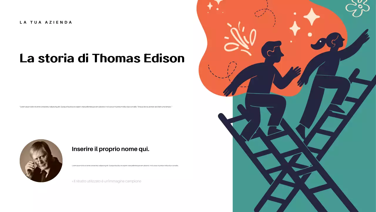 Presentazione della lezione di successo astratta arancione