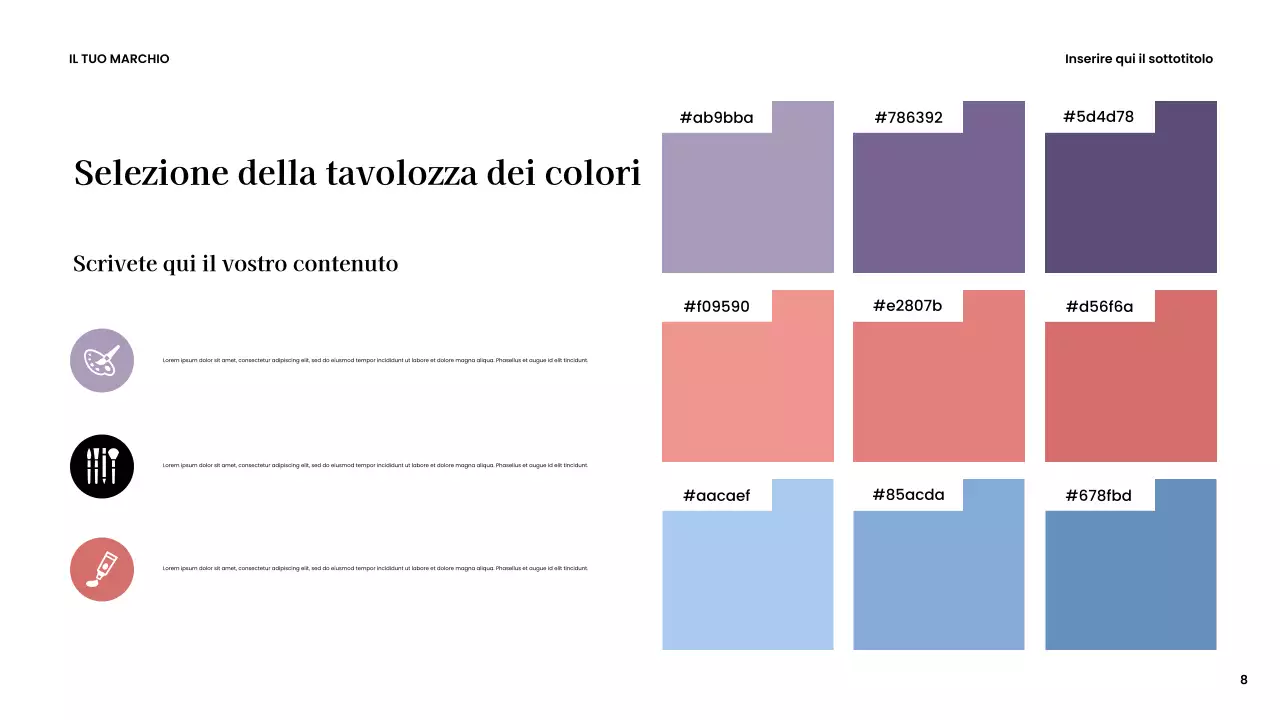 Presentazione creativa moderna marrone
