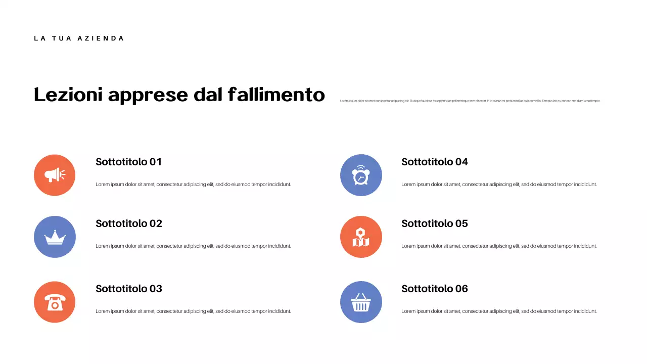 Presentazione della lezione di successo astratta arancione