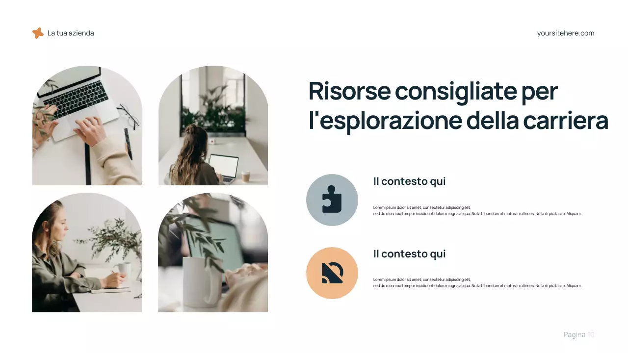 Presentazione della carriera moderna blu