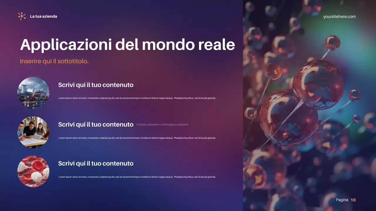 Presentazione della scienza moderna viola