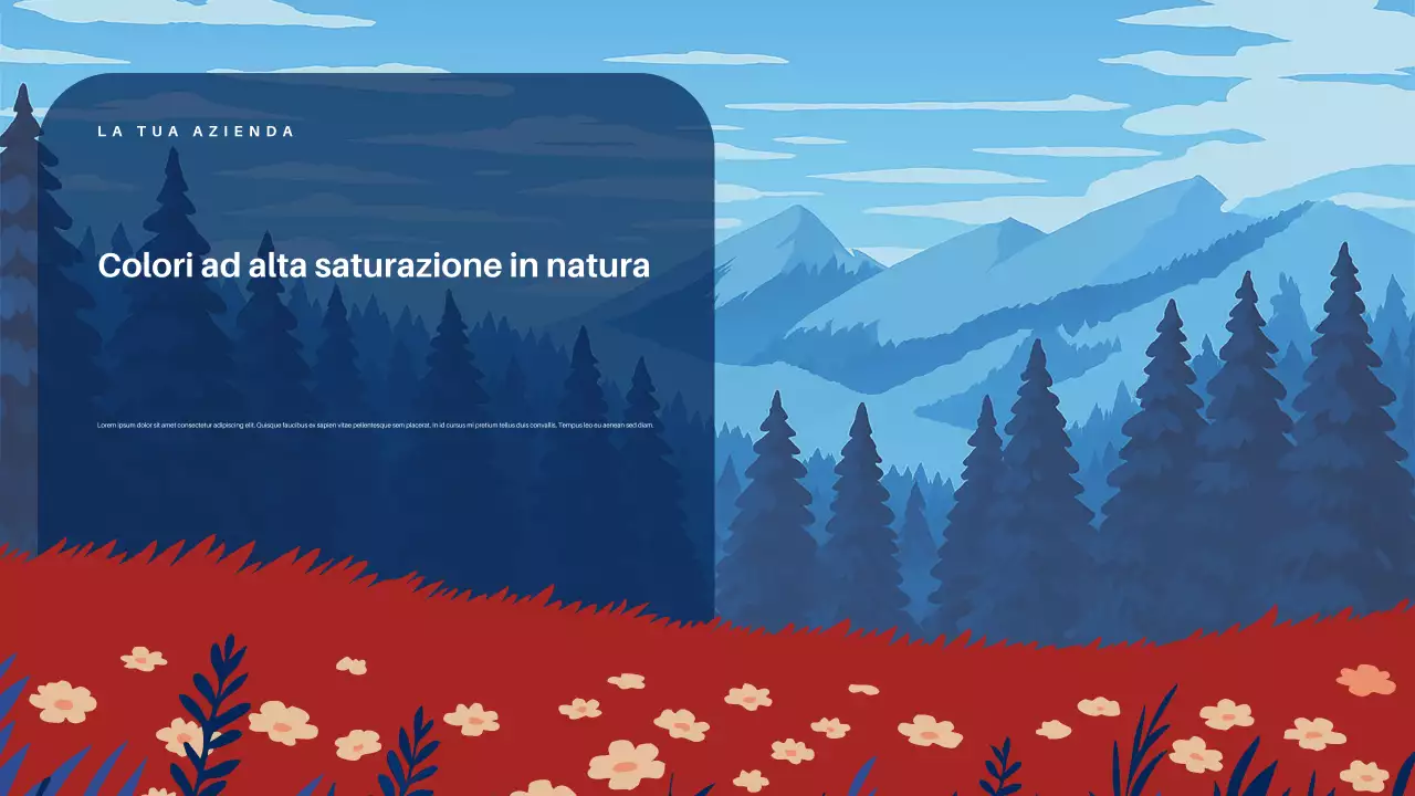 Presentazione della natura estetica rossa