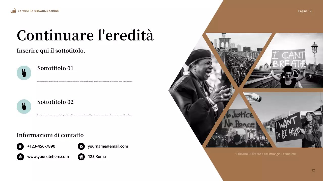 Presentazione di uguaglianza astratta beige