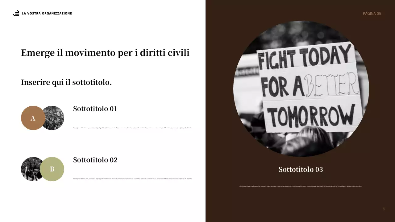 Presentazione di uguaglianza astratta beige