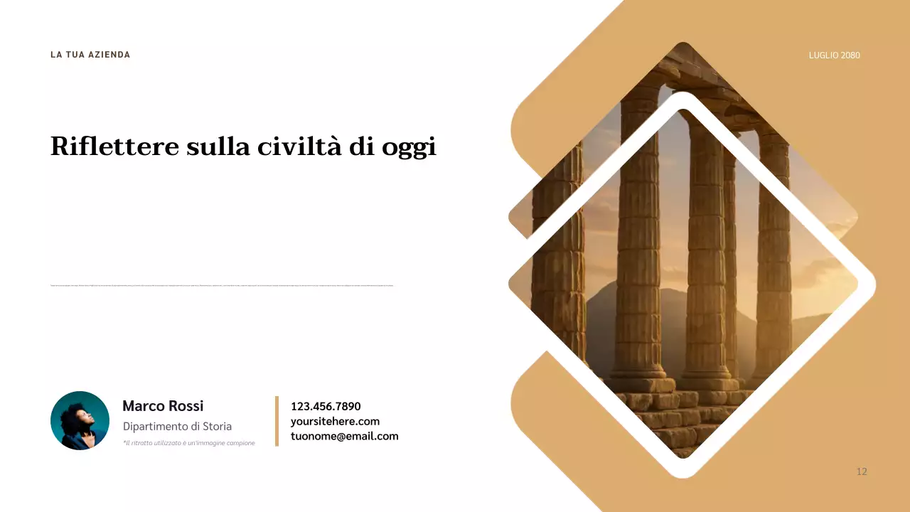 Presentazione della civiltà classica beige