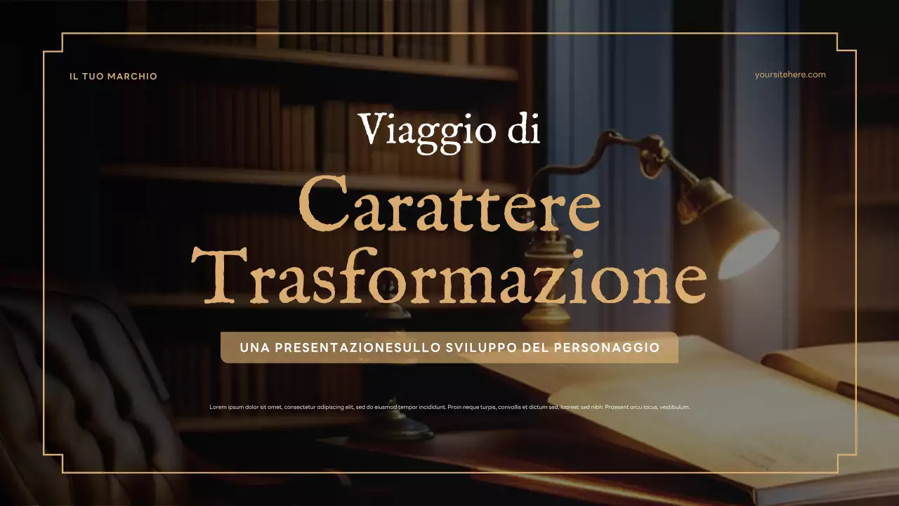 Presentazione del personaggio classico marrone