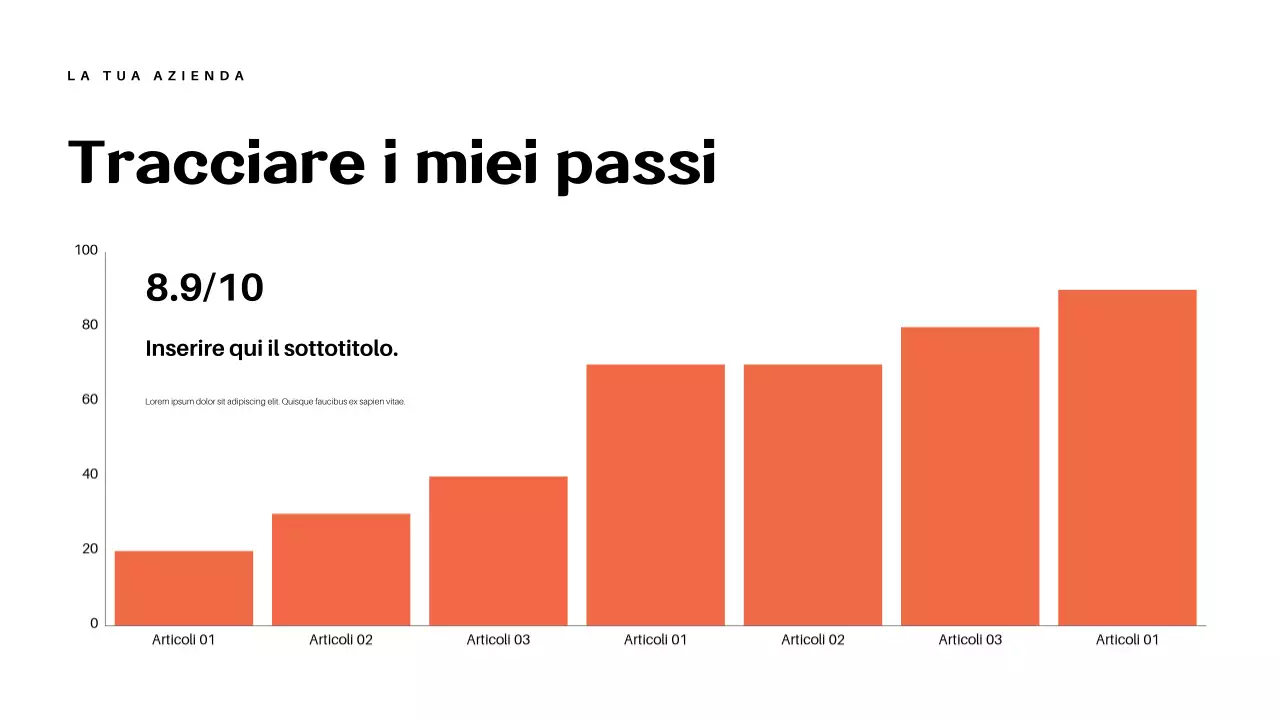 Presentazione della lezione di successo astratta arancione