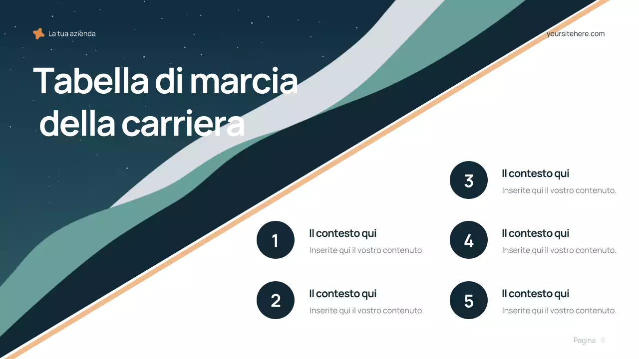 Presentazione della carriera moderna blu