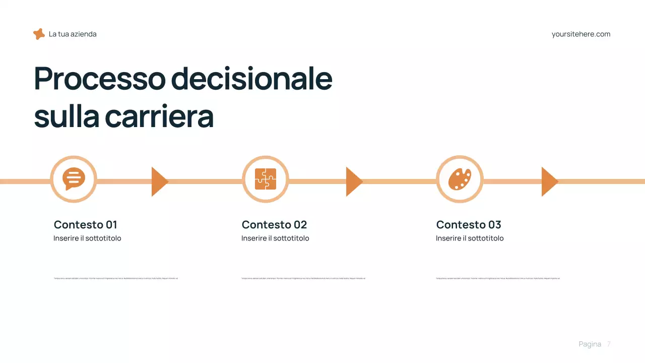 Presentazione della carriera moderna blu