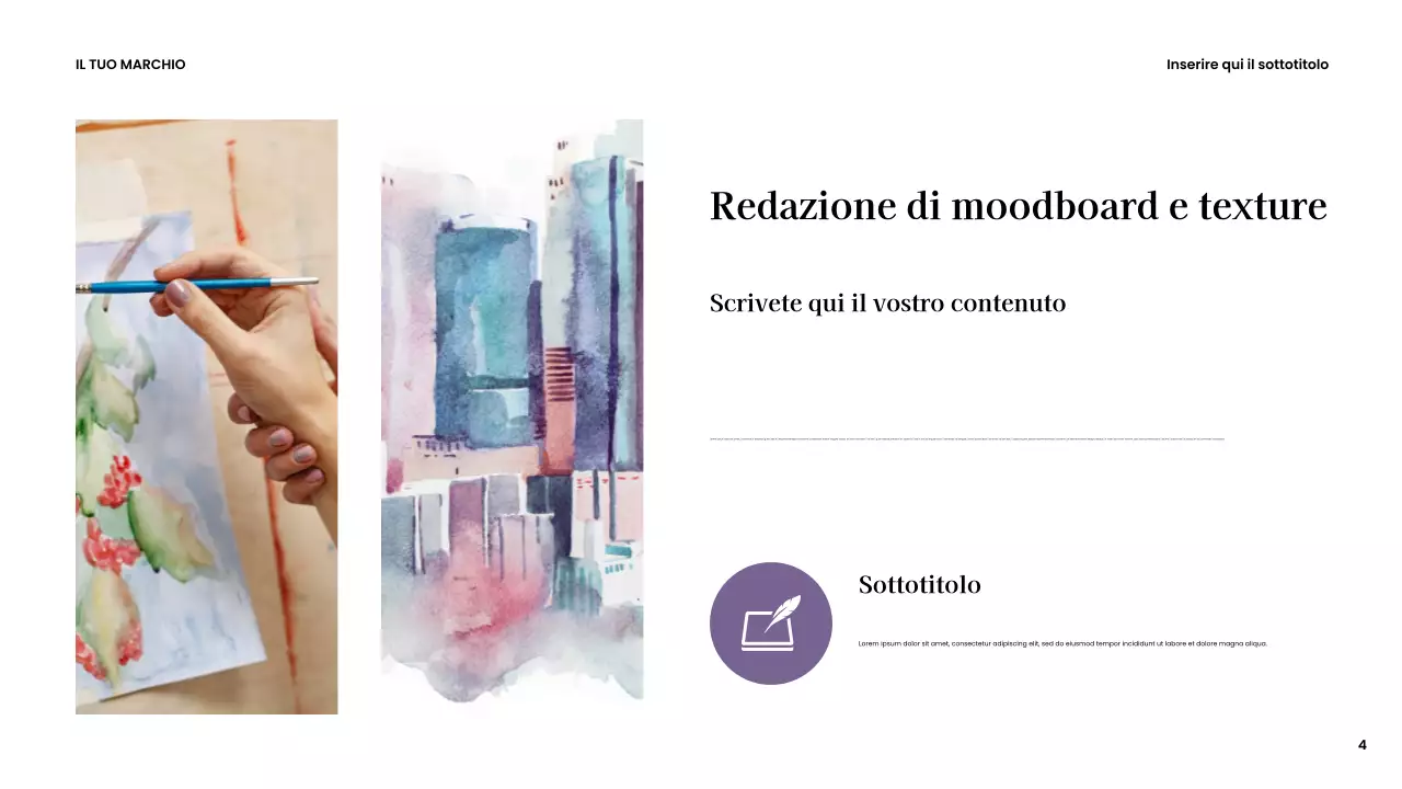 Presentazione creativa moderna marrone