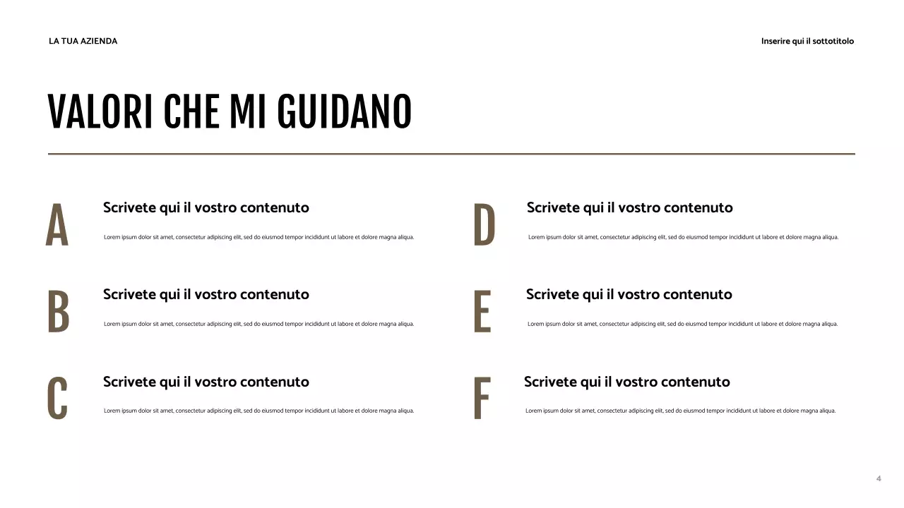 Presentazione dell'identità moderna marrone