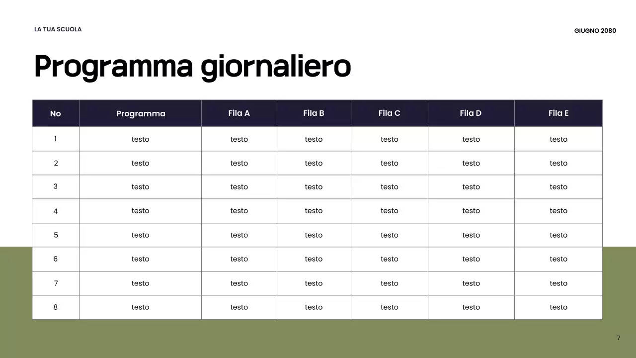 Presentazione della scuola moderna arancione