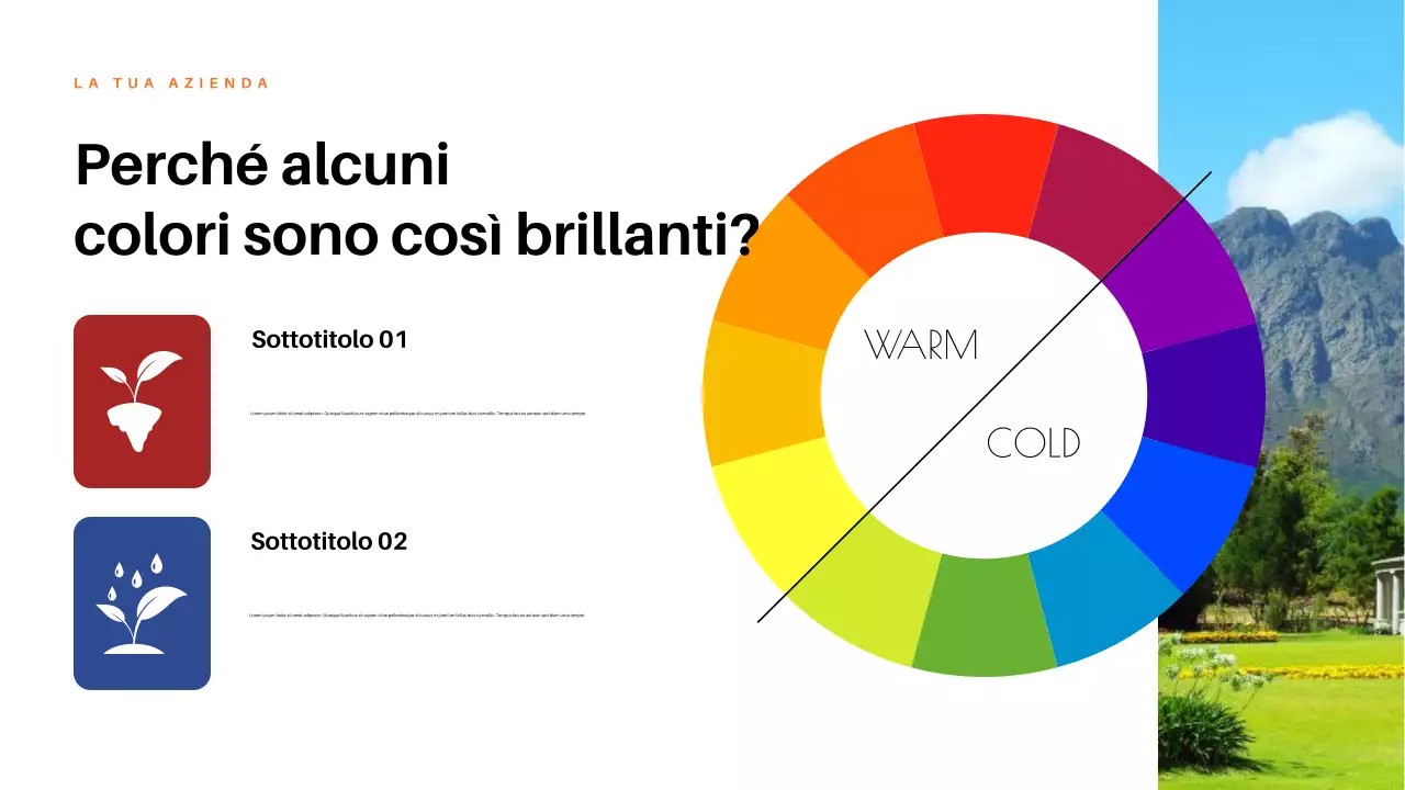 Presentazione della natura estetica rossa