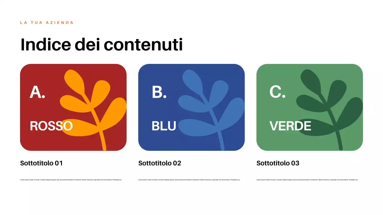 Presentazione della natura estetica rossa
