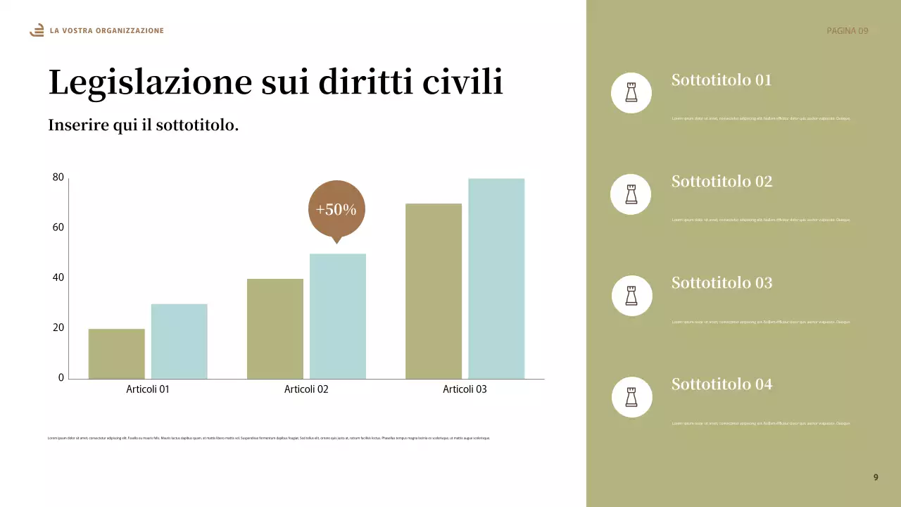 Presentazione di uguaglianza astratta beige