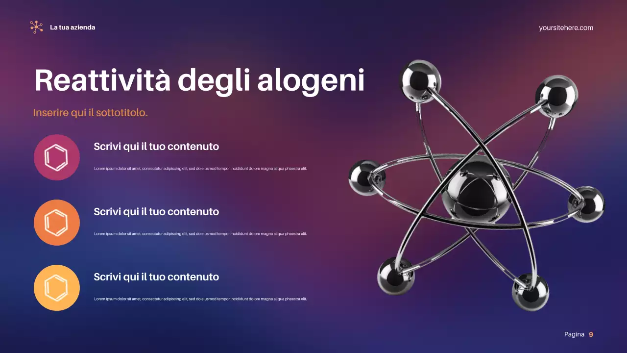 Presentazione della scienza moderna viola